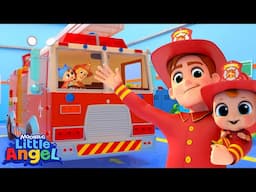 The Firetruck Song 🚒 | Little Angel | Nursery Rhymes