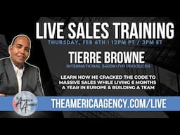 Live Sales Training with Tierre Brown