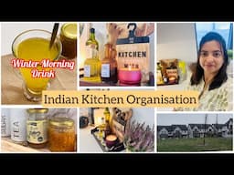 Indian Kitchen Countertop Organisation| Immunity Booster Winter Drink | Kitchen Organisation Ideas