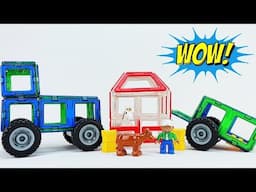 Magnetic Building Blocks Toys for Children MagBuilders Farm Set