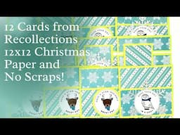 Using 12x12 Christmas Paper to Make Winter Cards without Scraps