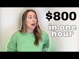 How I Made $800 in One Hour With This New Side Hustle!!