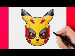 How to Draw Deadpool + Pikachu