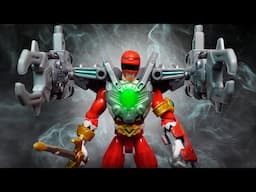 Power Rangers Lost Galaxy - Red Armoured Ranger Figure!