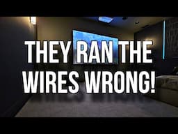 This is a $30,000 Home Theater - How Not To Run 4 Conductor Wire