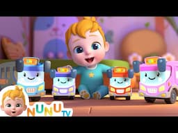 Ten Little Buses Song | Nursery Rhymes & Kids Songs | NuNu Tv