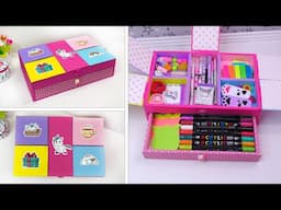 Amazing Cardboard Crafts // Desktop Organizer for  Storage Stationery