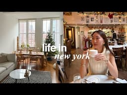 LIFE IN NEW YORK | a cozy week, holiday season vibes, secret santa with my girls!!