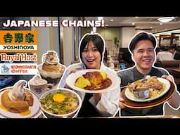 Eating at JAPANESE CHAIN RESTAURANTS for 24 Hours!