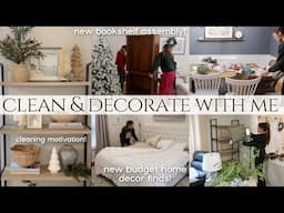 CLEAN AND DECORATE WITH ME 2024 | HOME DECORATING IDEAS | BUDGET HOME DECOR + SHELF STYLING IDEAS!