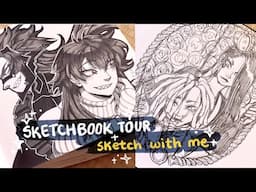 old sketchbook tour + sketch with me ✨✏️