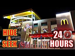 24 HOUR OVERNIGHT CHALLENGE IN WORLD'S BIGGEST MCDONALDS!!(*HIDE & SEEK*)