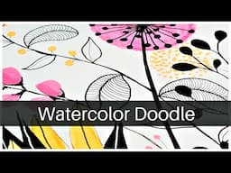 How to paint Abstract Watercolor +Doodles | Abstract Watercolor Painting | Art Therapy | Art Journal