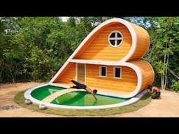 [ Full Video ] 130 Days Building Loving House in Deep forest with  Swimming Pool by Primitive Skill