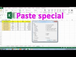 paste special in excel | paste special | excel paste special | how to use paste special in excel