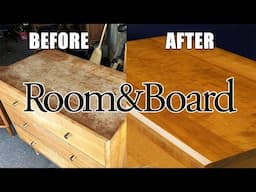 Room & Board Furniture Disaster Gets Refinished | Furniture Restoration & Repair