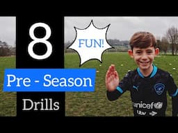 8 Fun Pre-Season Football Training For Kids | U5, U6, U7, U8, U9, U10, | Football Coaching for Kids