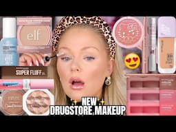 Testing VIRAL New *DRUGSTORE* Makeup 2025 🤩 New ELF Halo Glow Powder, Thirst Burst Drops & more!