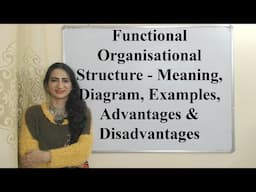 Functional Organisational Structure - Meaning, Diagram, Examples, Advantages & Disadvantages