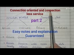 Connection oriented and connection less service Part 2 | Reliable and unreliable service Lecture 10