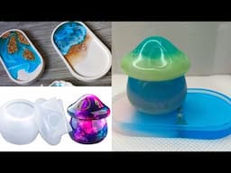 Diy mushrooms Trinket Jewelry jar resin Silicone mold / 🍀part 9🩵💖