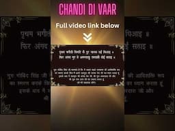 Chandi Di Var: The Warrior Hymn of Guru Gobind Singh Ji | Explained in Hindi #shorts