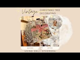 Decorating A Vintage Aluminum Christmas Tree Using Only Antique Ephemera. Will It Work?