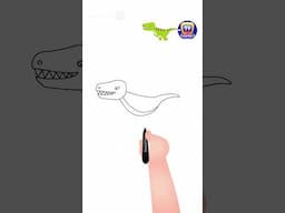 How to Draw a T-Rex Dinosaur? #Shorts #drawingtutorial #drawingforkids #chuchutv #drawingshorts