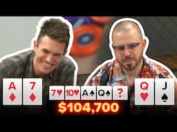 $104,700 POT In High Stakes Cash Game (Analysis)