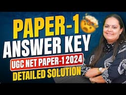 UGC NET Paper-1 Answer Key & Detailed Solutions | Complete Explanation & Analysis