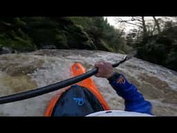 Kayaking down the Fairy Glen - Raw Gopro Pyranha ReactR