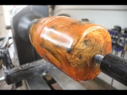 Wood Turning an Orange Vase