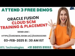 Oracle Fusion Cloud SCM | Real Time training | Interview preparation | Placement