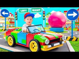 Little Adam's Driving Adventure! | Learn ROAD RULES