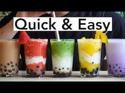 Classic Boba Tea Recipe (Homemade Bubble Tea 5 Ways)