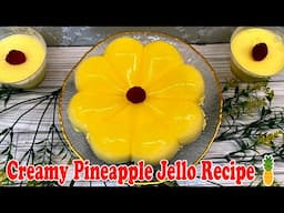 Creamy Pineapple Jello Recipe 🍍 | Easy Step by Step Guide to a Delicious Dessert