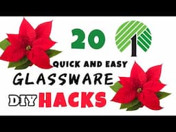 Quick and Easy Dollar Tree glassware Christmas DIY HACKS.