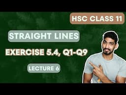 Lecture 6 | Exercise 5.4, Q1-Q9 | Straight Lines | HSC Class 11 | Adish Khankal