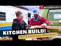 Huge Custom Kitchen Build for Our Vintage Camper