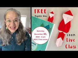 Santa Bookmark • FREE Live Class