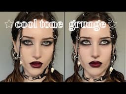 cool tone grunge makeup