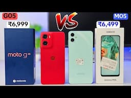 Moto G05 Vs Samsung M05 Unboxing | Comparison | Camera | Price | Full Details