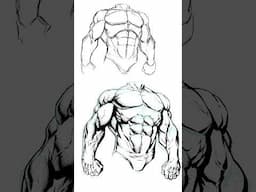 Drawing a Torso in a Comic Art Style #comicart #anatomy #drawingvideo #lineart #shading #crosshatch