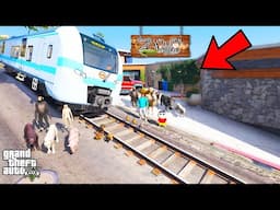 Franklin And Shinchan Going To ZOO Trough Super Fast Train Journey Los Santos To Zoo IN GTA V