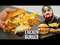 LOADED CHICKEN BURGER | WITH WINGS & FRIES