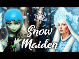 I MADE A STUNNING SNOW MAIDEN DOLL / SNEGUROCHKA / Monster High Doll Repaint by Poppen Atelier