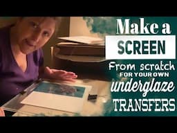 Making a screen from scratch, using emulsion sheets, pottery decorating ideas, Pottery with Emily