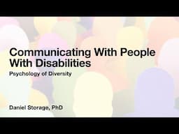 Communicating With People With Disabilities