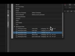 Avid quick tutorial: Workspaces with different monitor configurations