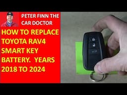 How to replace Toyota RAV4 Smart Key Battery. XA50. Years 2018 to 2024